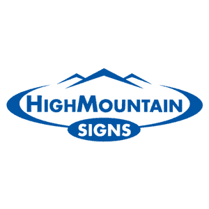 high mountain signs logo