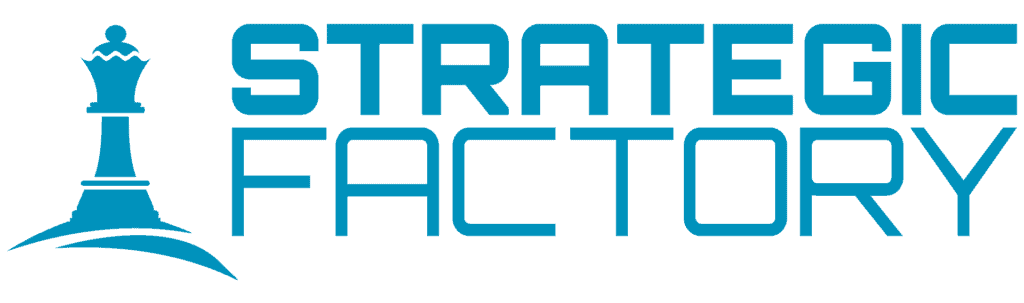 strategic factory logo in blue