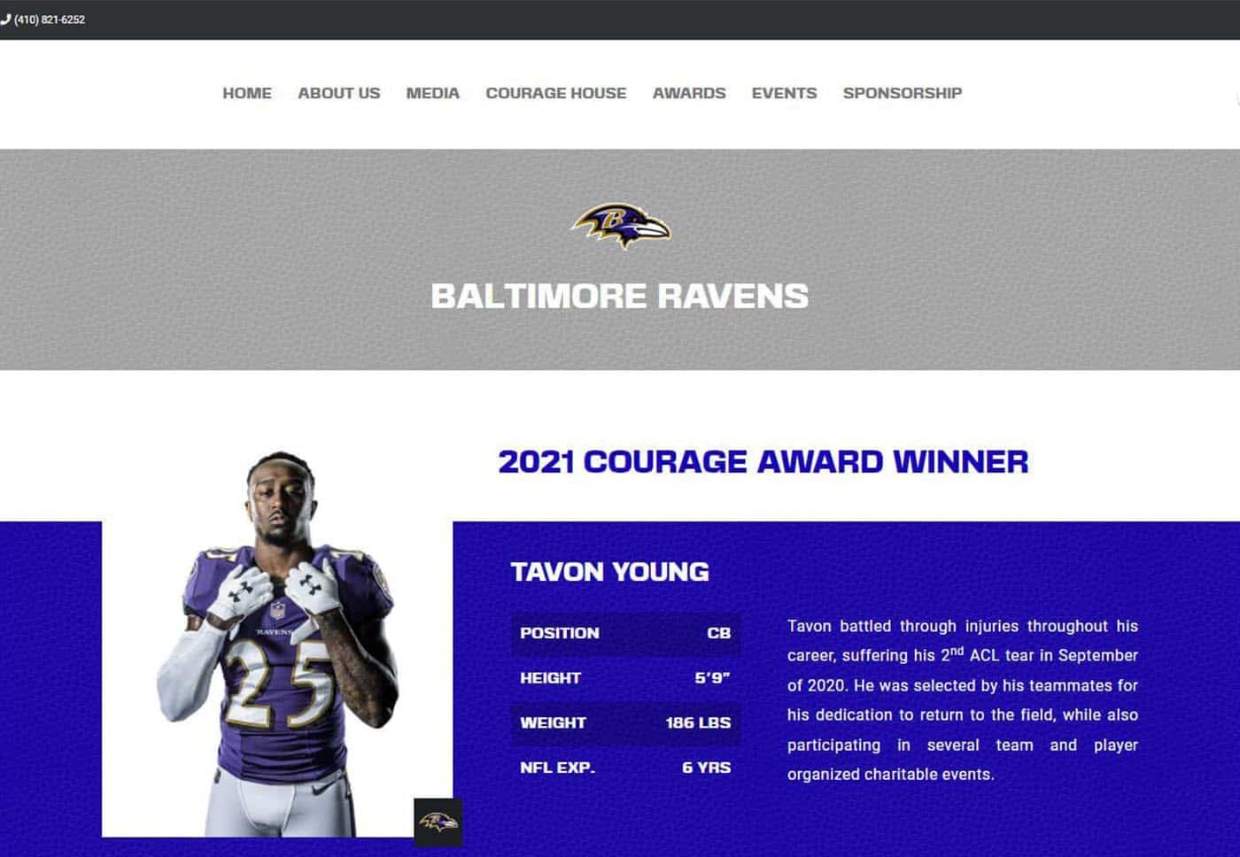 Ed Block Courage Award Foundation website home page