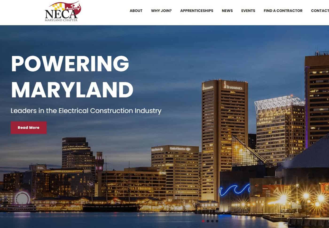 Maryland Chapter of NECA website home page