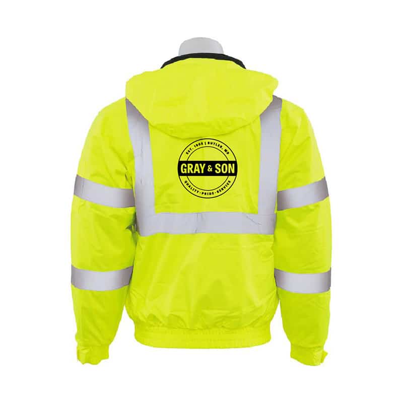 branded reflective safety jacket uniform apparel