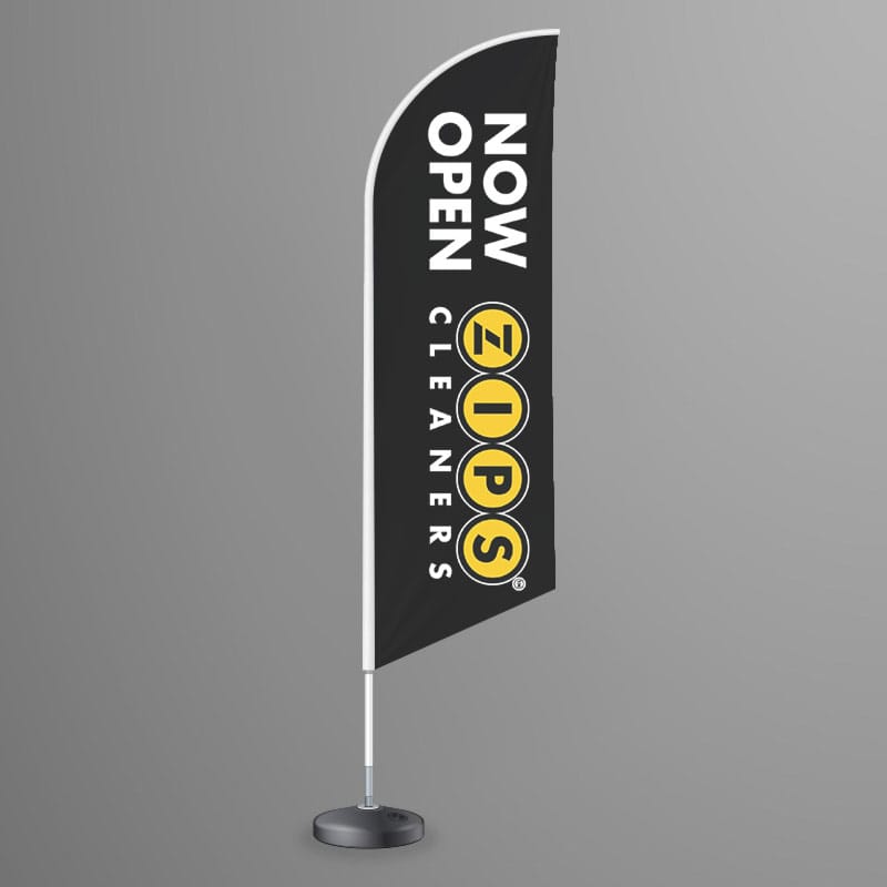branded feather flag sign