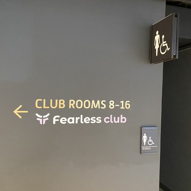 CFG Bank Arena Fearless Club Wayfinding & ADA Signage