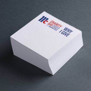 Custom Branded Sticky Notes made for McCormick