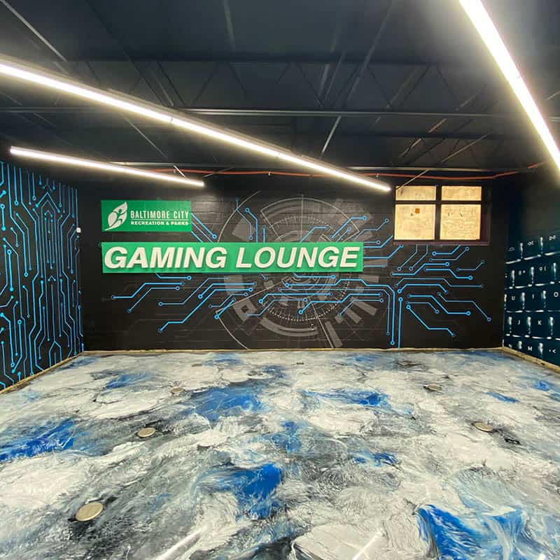 Wall mural for new BCPR gaming site