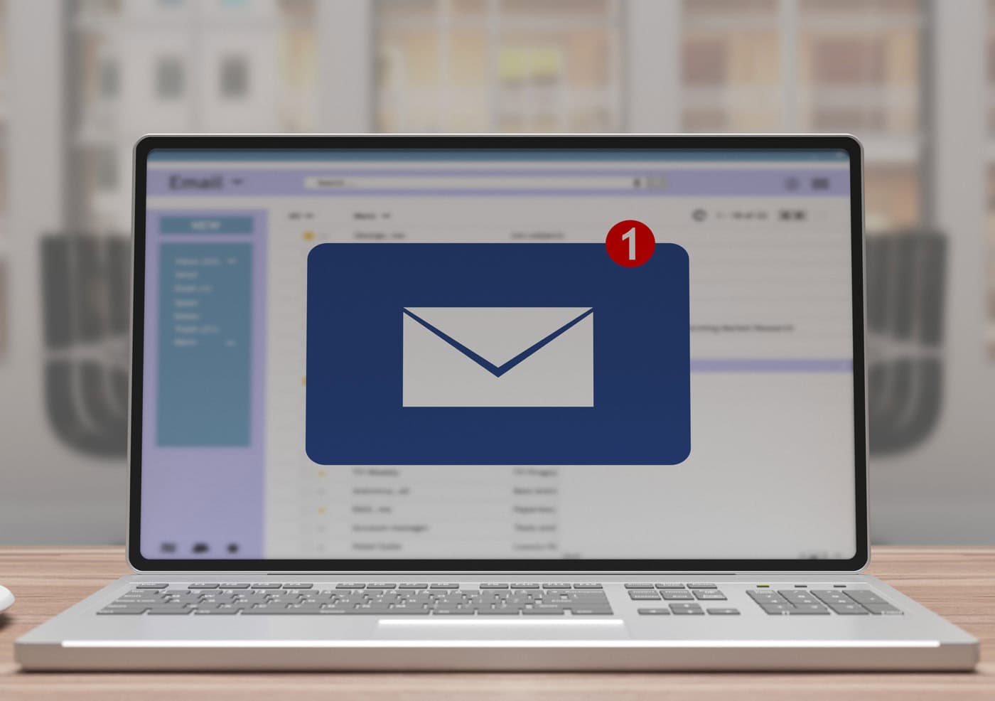 Computer Screen with email