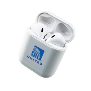 branded promotional product: earbuds