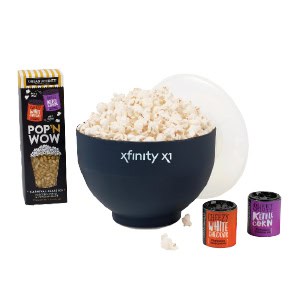 branded promotional product: popcorn movie bundle