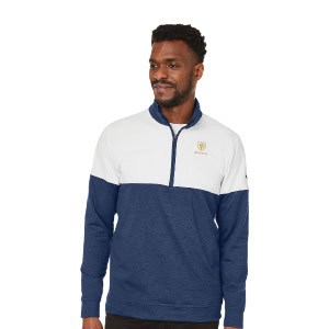 branded apparel: quarter-zip jacket