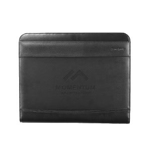 branded promotional product: leather padfolio