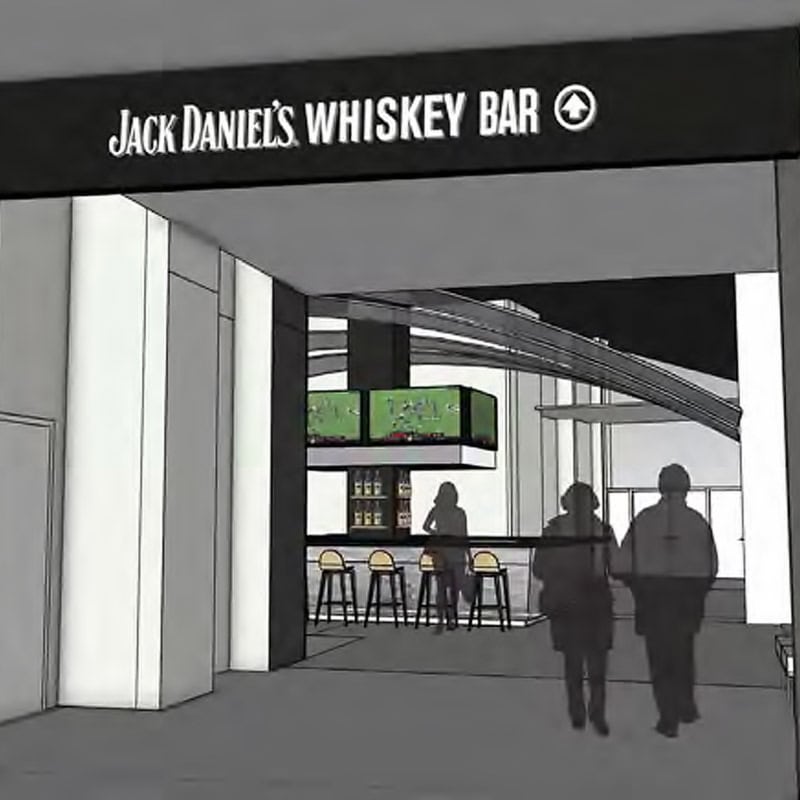 Stadium Signage Rendering featuring Wayfinding Signage