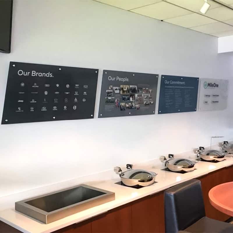 Mile One acrylic panels