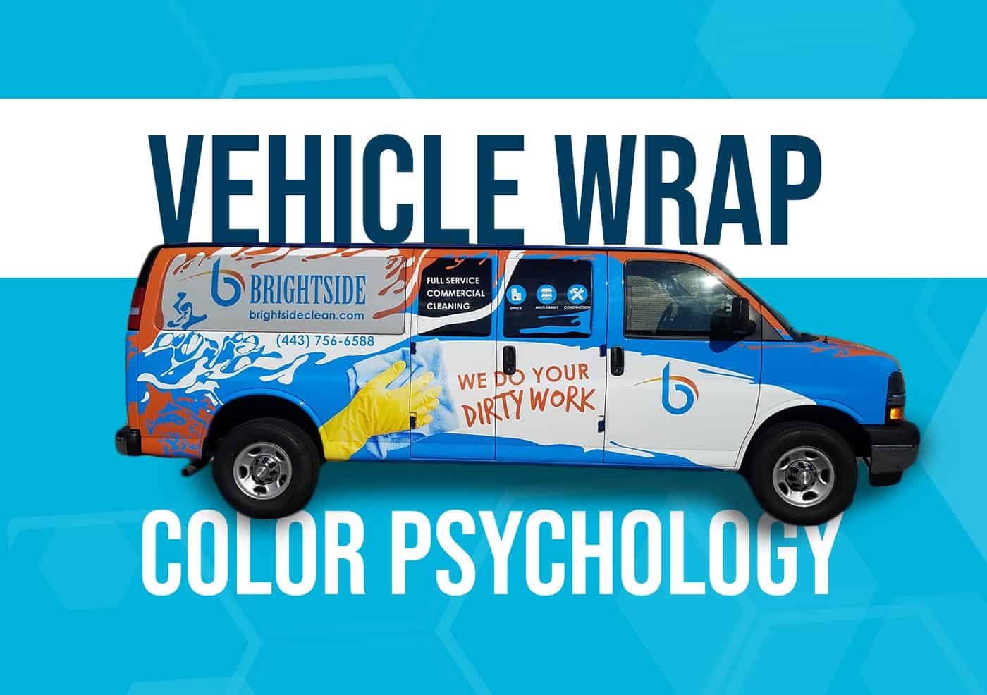 branded graphics on company van and vehicle wraps color psychology title