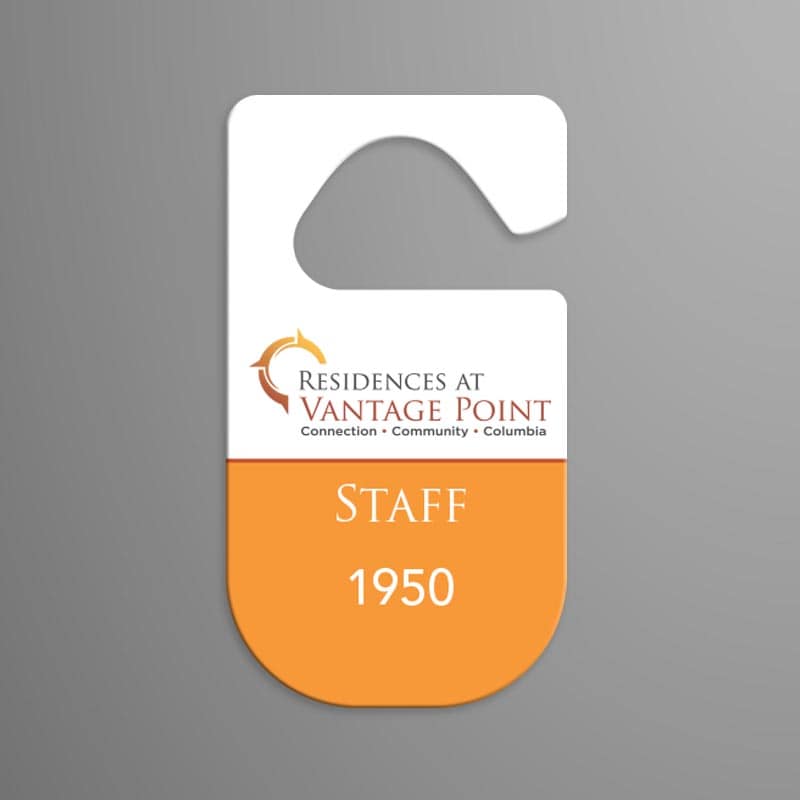Residences at Vantage Point Parking Hang Tag