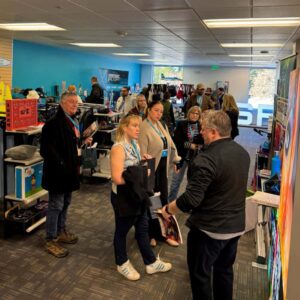 group of professionals networking