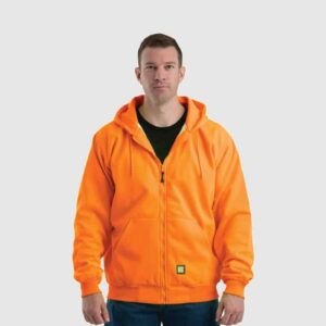 thermal hi vis full-zip hoodie for jobsites