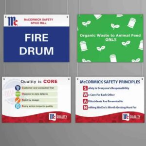 branded procedural and safety signage
