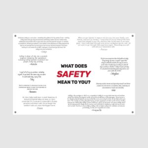 what does safety mean to you sign