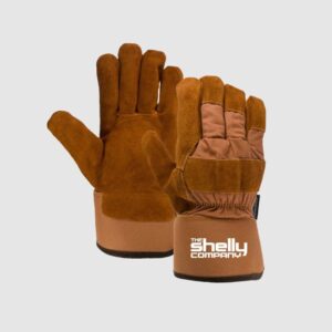 custom branded palm gloves in Brown Suede Cowhide Leather