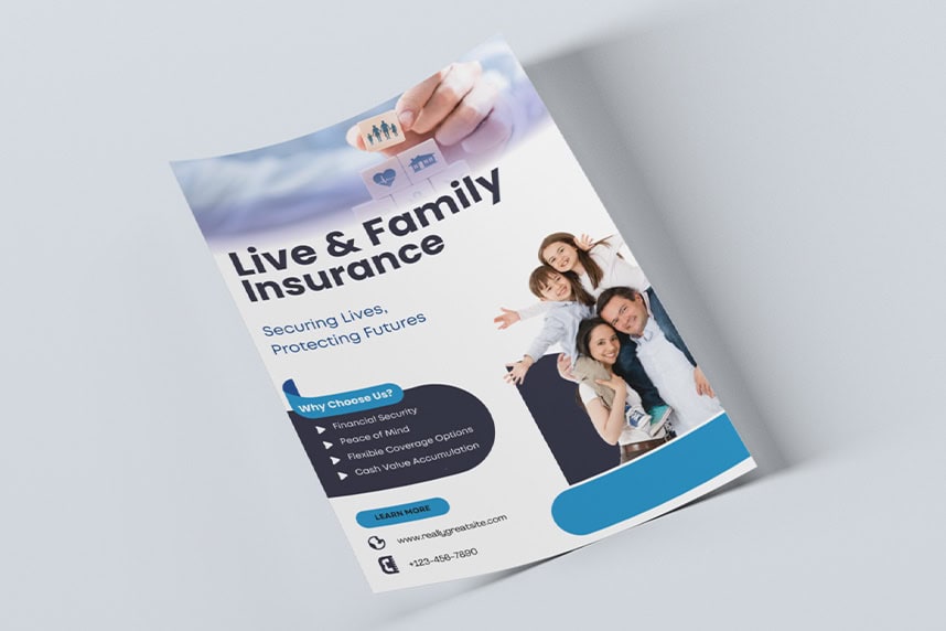 Printed open enrollment flyer by Strategic Factory.