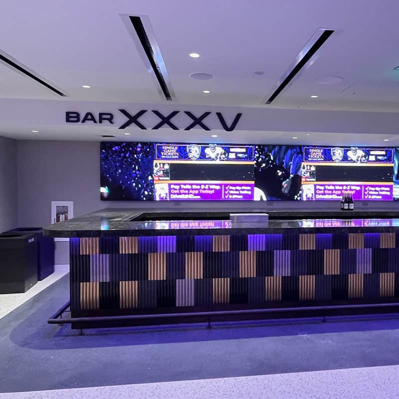 Ravens stadium renovations of the champions club with brand new dimensional letters signs