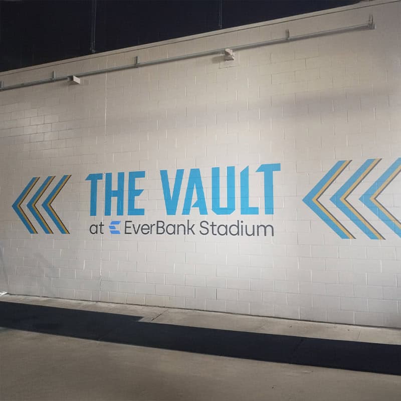 Jacksonville jaguars EverBank stadium wall graphics signage made by strategic factory