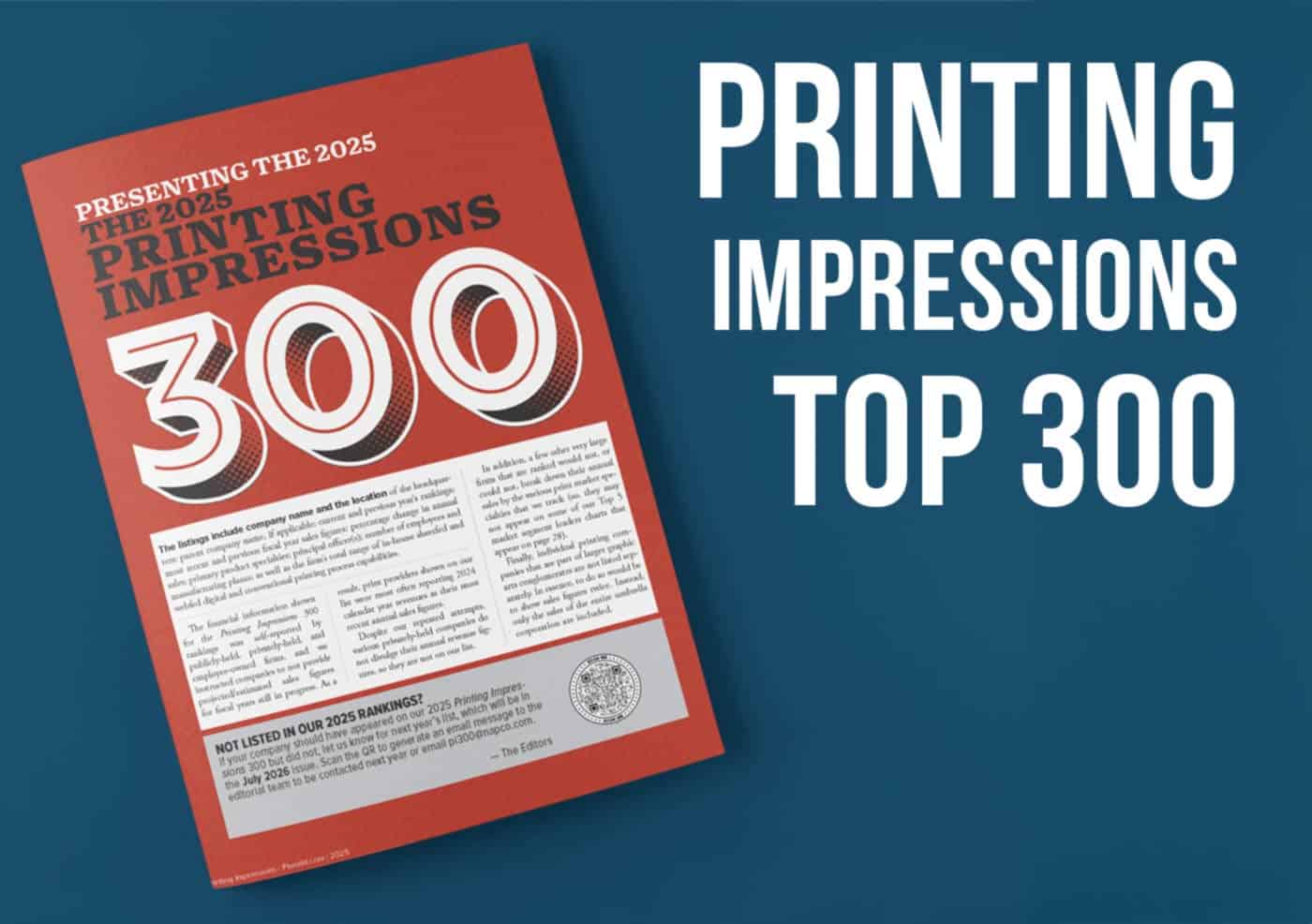 Printing Impressions 300 top printing companies list featuring strategic factory again for 2025