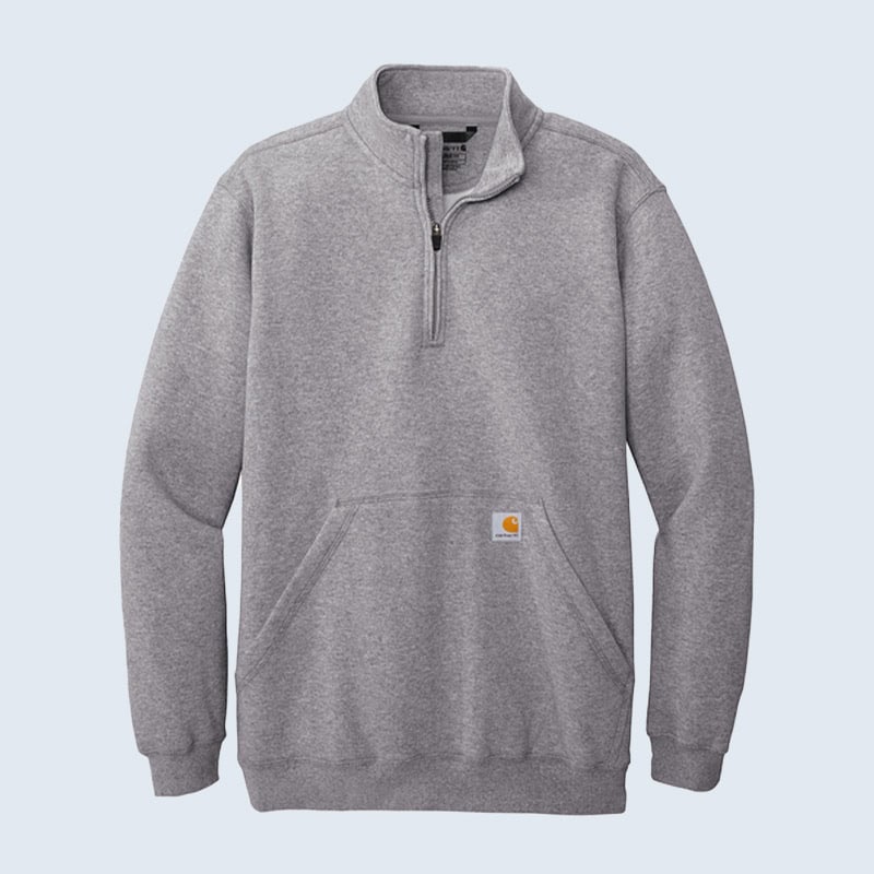Carhartt brand name fleece quarter-zip jacket giveaway