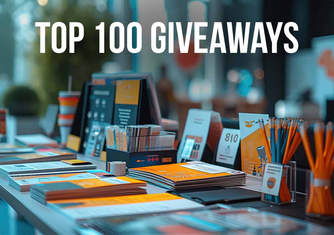 top 100 trade show giveaways blog feature image