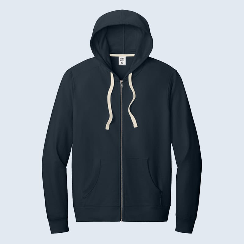 branded fleece full zip hoodie