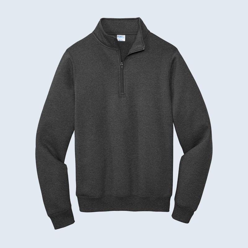 branded quarter zip jacket