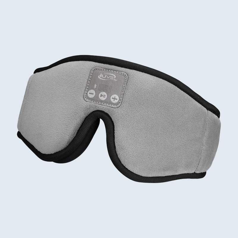 branded sleep mask and music player