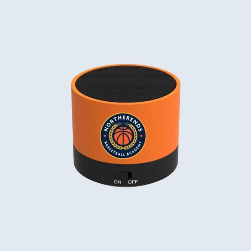 branded small portable speaker