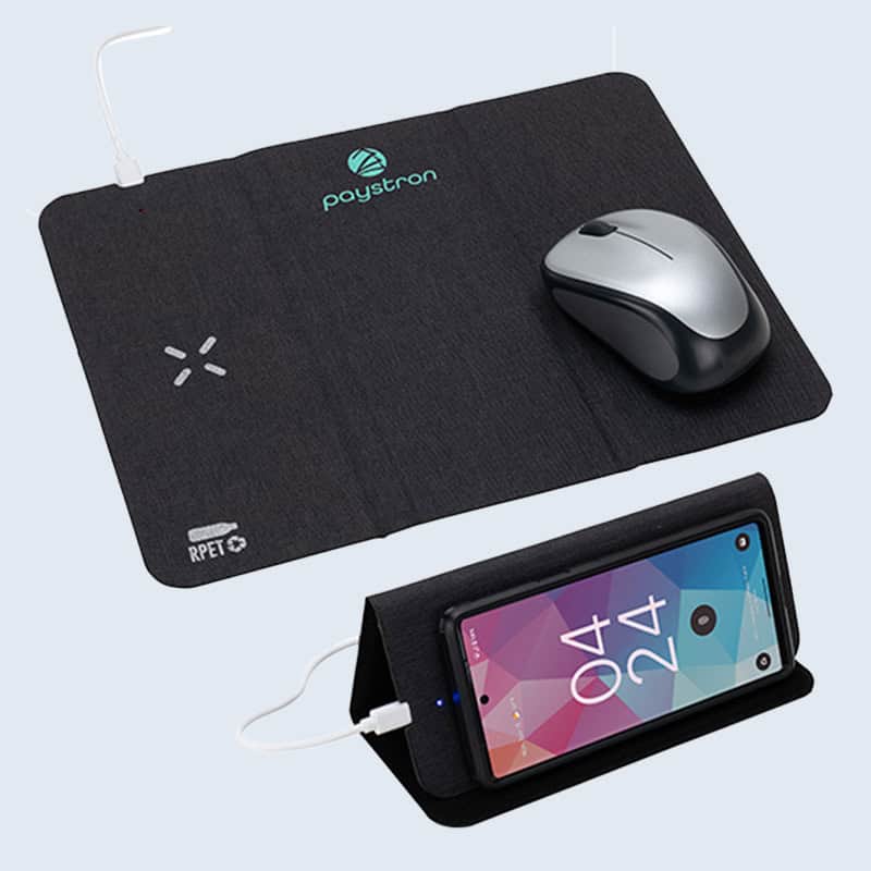 branded wireless charger mousepad