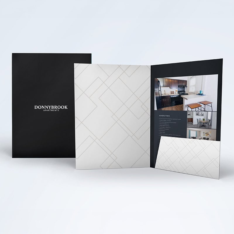 branded folder for tenant move-in kits