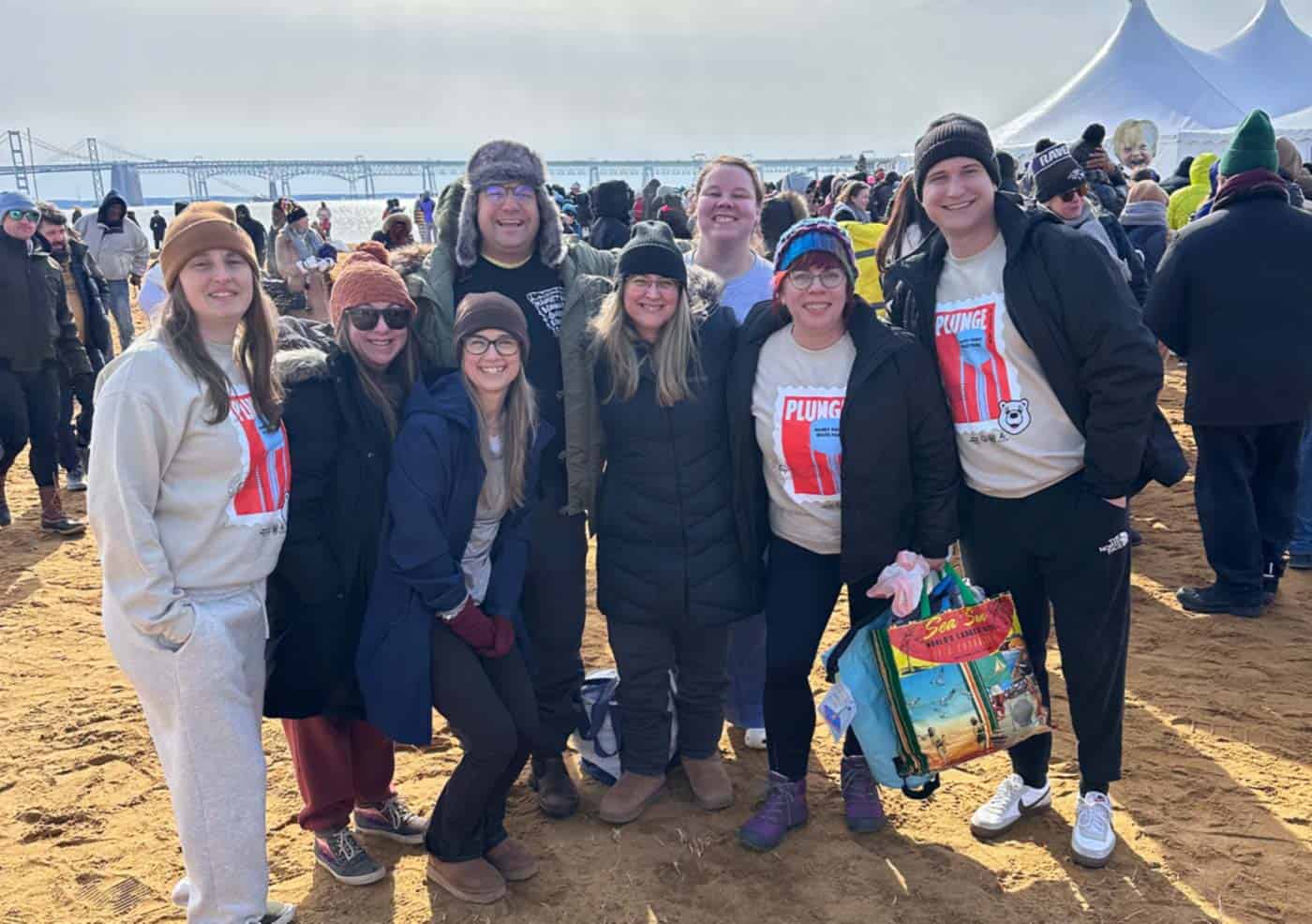 Strategic Factory team supporting Special Olympics Maryland at Polar Bear Plunge in 2026