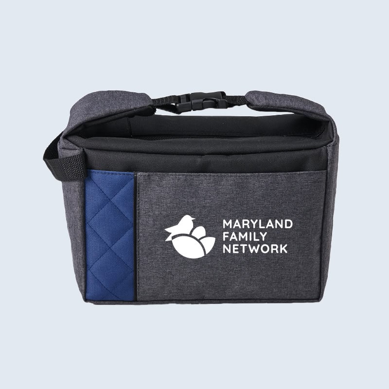 Maryland Family Network branded lunch bags by Strategic Factory
