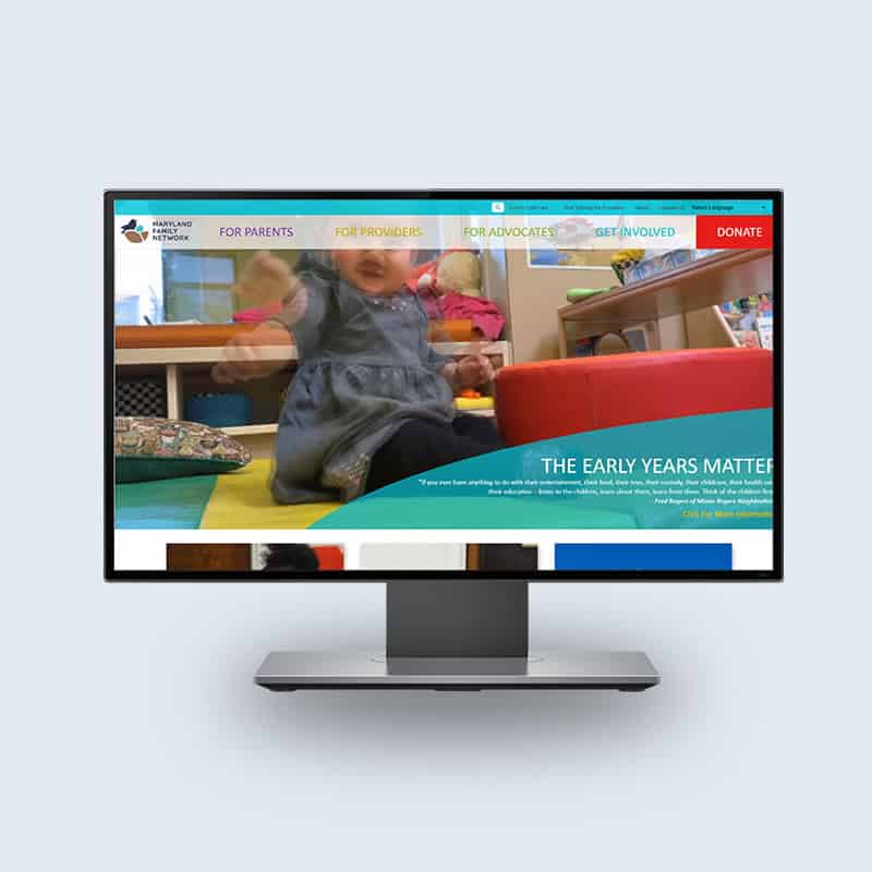 Maryland Family Network Website Before