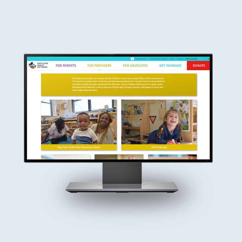 Maryland Family Network Website Before
