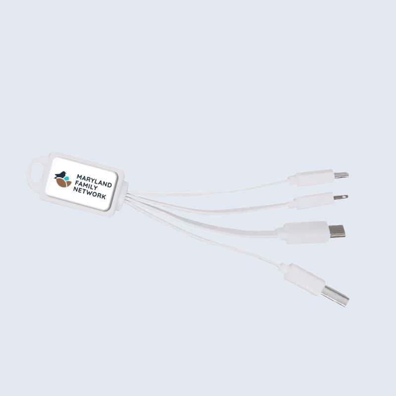 Maryland Family Network branded usb-c cables by Strategic Factory